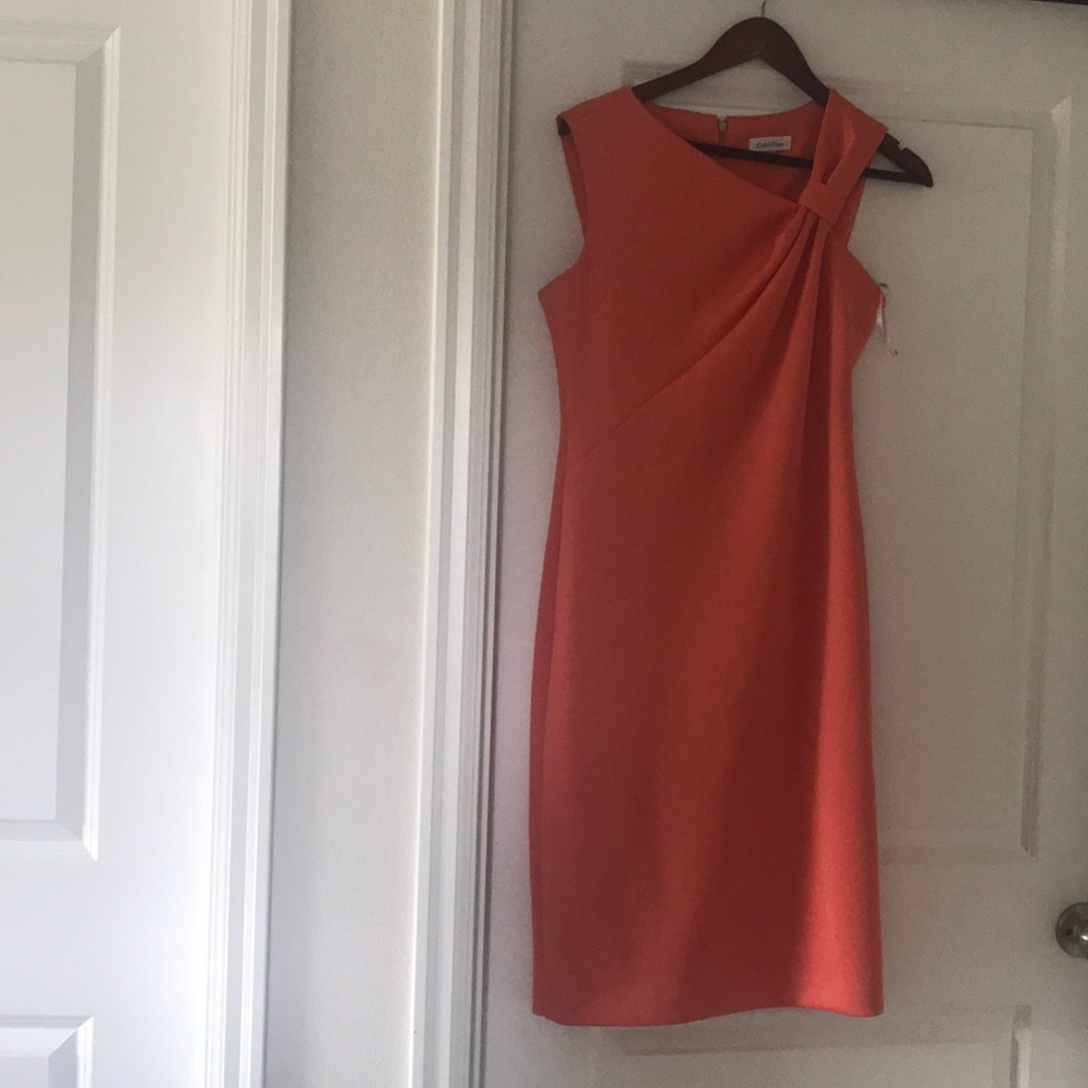 EUC Calvin Klein dress Melon size 8